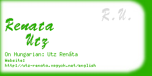 renata utz business card